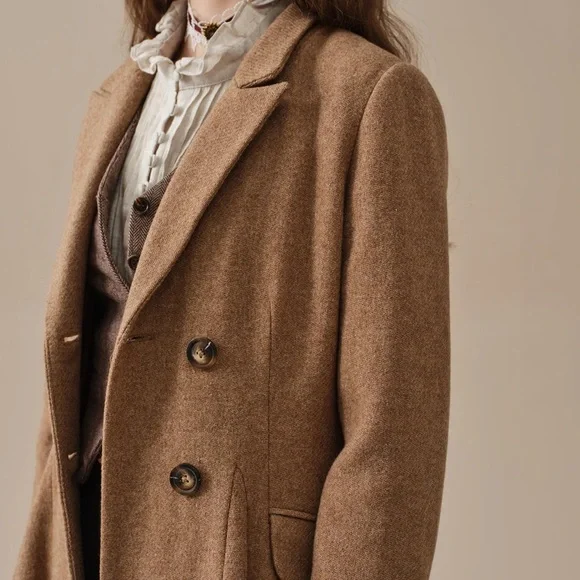 Linennaive The Roman Holiday 17 100% Wool Classic Coat - Picture 6 of 7